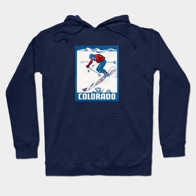 1940 Ski in Colorado Hoodie by historicimage